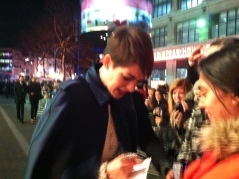 Anne Hathaway, signing and autograph for my student